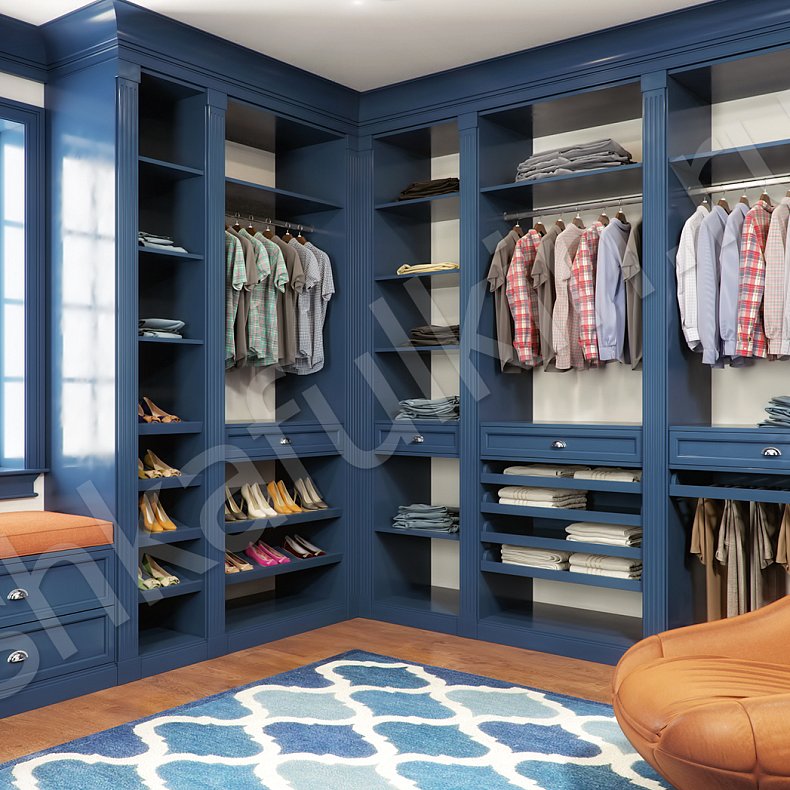 Гардеробная Готти Синий Современный  Гардеробная  3