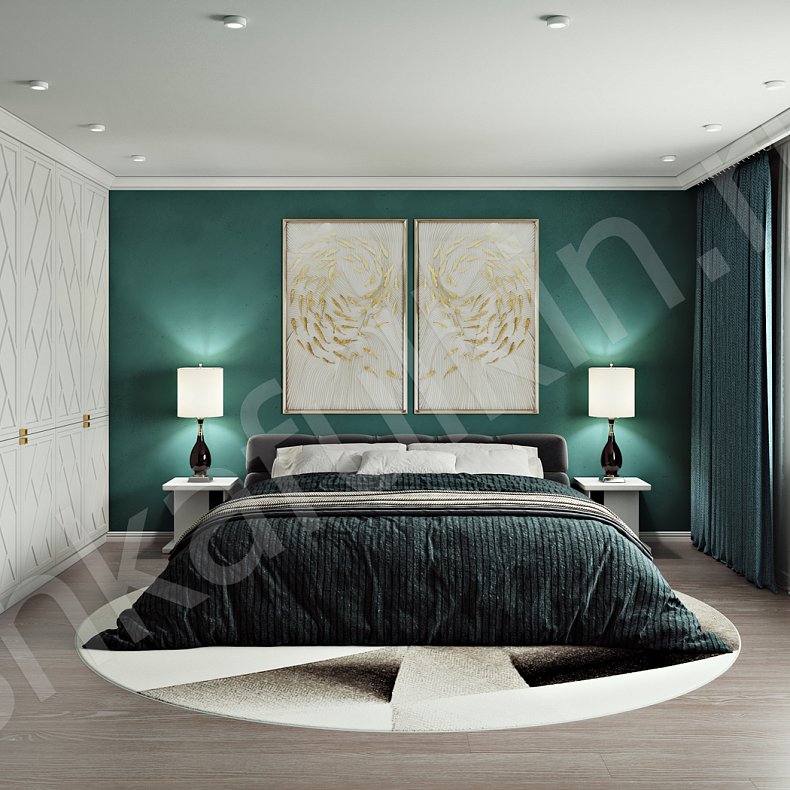 Изображение Гарнитур Эверест Белый Светлые Неоклассика 4х створчатые Спальня Для белья Для книг Для вещей 1