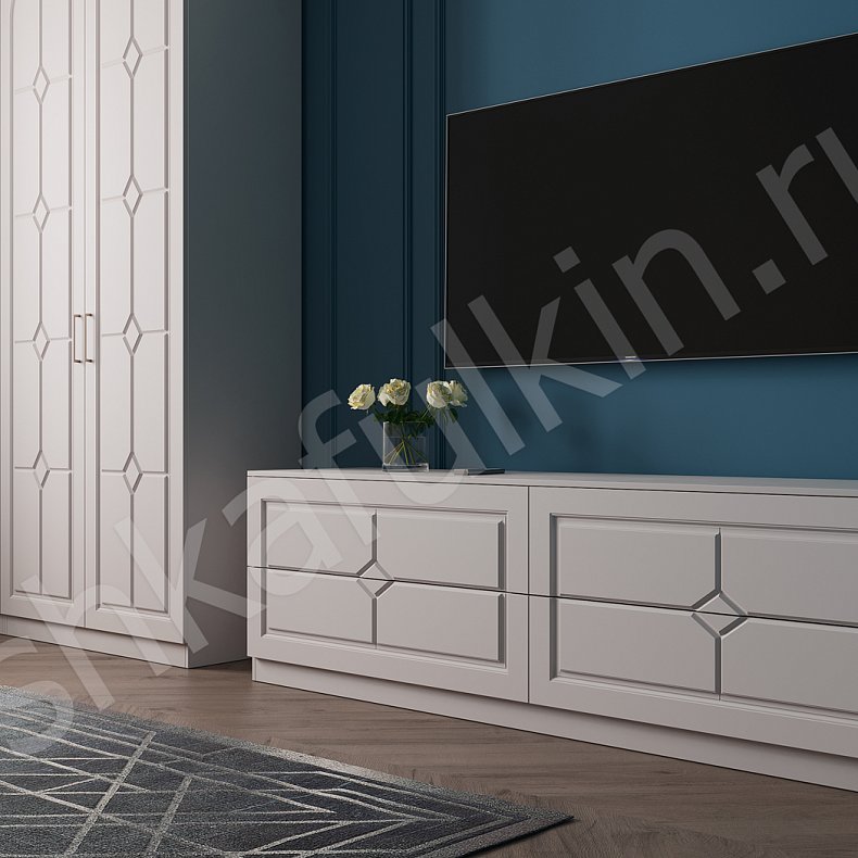 Гарнитур Розанна Светлые Современный 3х створчатые Гостиная Для вещей 5