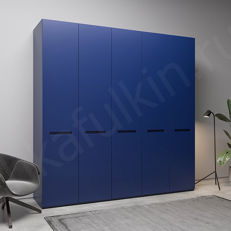 Распашной шкаф Матео Белый Цветной Синий Светлые Минимализм 5и створчатые Гостиная Для вещей 3
