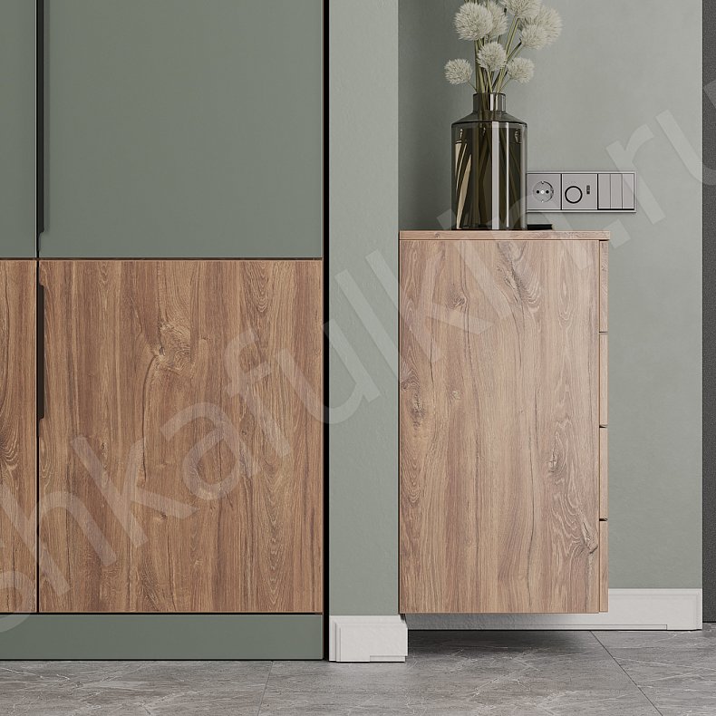 Изображение Прихожая Марокко Цветной Древесный Светлые Зеленый Современный 3х створчатые Прихожая Для вещей 3