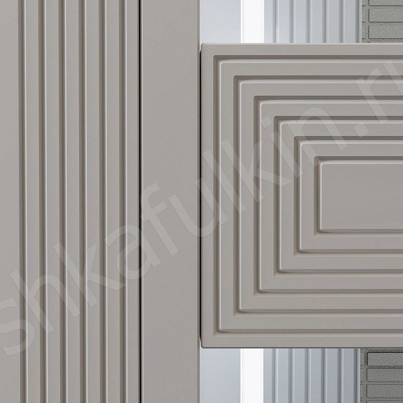 Прихожая Сильвер Белый Светлые Современный 2х створчатые Прихожая Для вещей 3