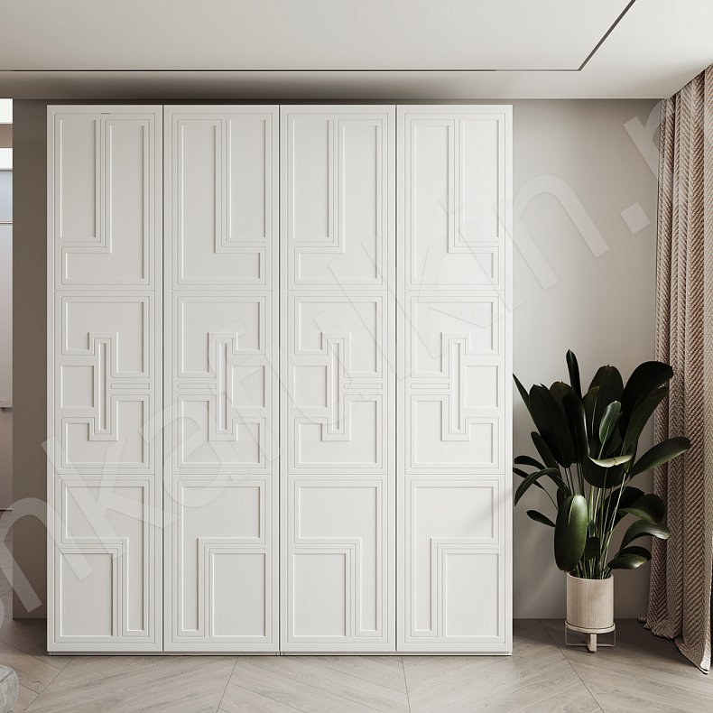 Шкаф Страдивари Светлые Белый Модерн 4х створчатые Гостиная Для вещей 1