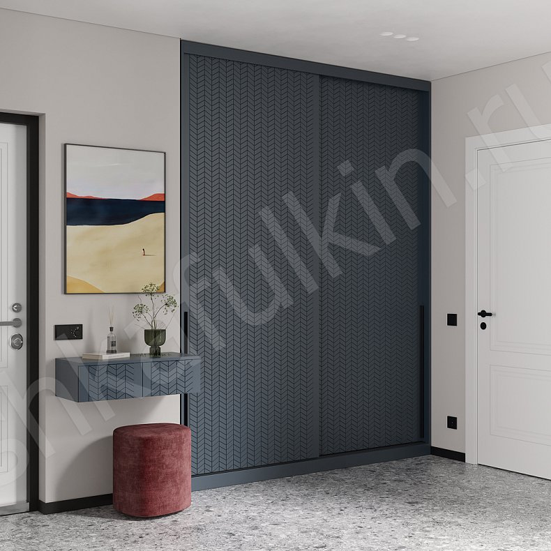Шкаф-купе Мелисса Темные Современный 2х створчатые Коридор Для вещей