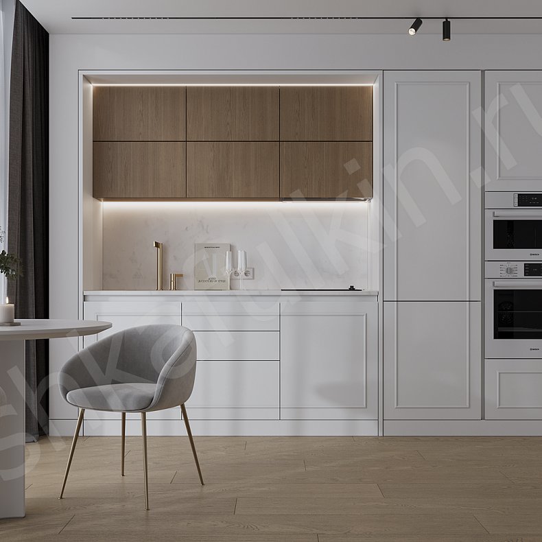 Кухня Цеппелин Светлые Древесный Белый Неоклассика   Для посуды