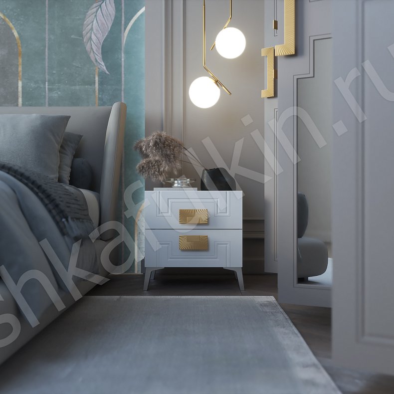 Изображение Встроенный шкаф Софиан Светлые Серый Модерн 6и створчатые Спальня Для вещей 4