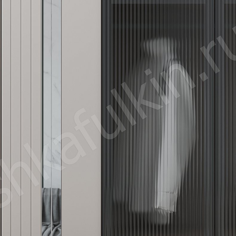 Кабинет Иллари Светлые Древесный Белый Хай-тек 5и створчатые Гостиная Для вещей Для книг 3