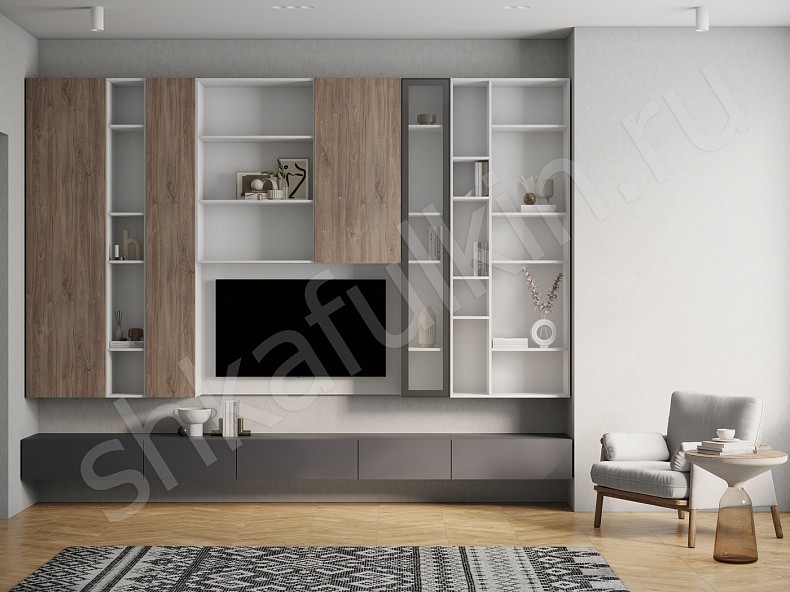 Изображение цвета Стенка Арли Древесный  6и створчатые  Под ТВ