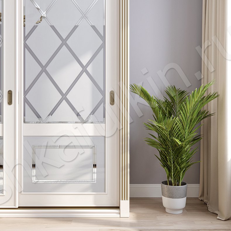 Изображение Шкаф-купе Александрия Светлые Классика 3х створчатые Гостиная Для вещей 3