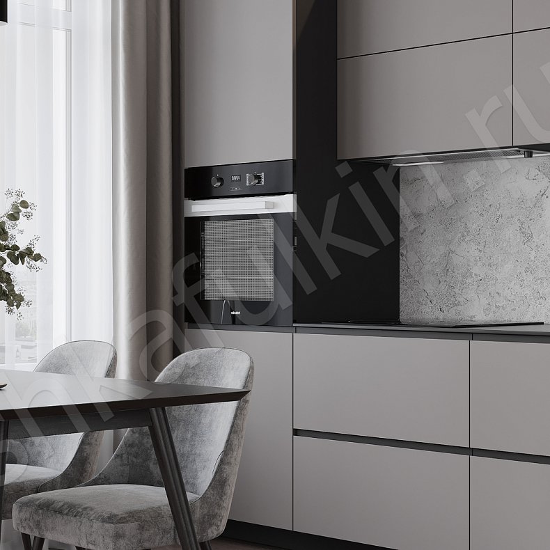 Изображение Кухня Меганом Серый Светлые Современный Для посуды Для декора 3