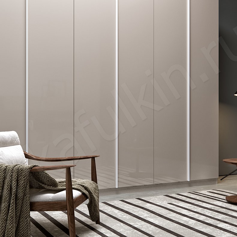 Шкаф Сантина Светлые Серый Минимализм 6и створчатые Гостиная Для вещей 3