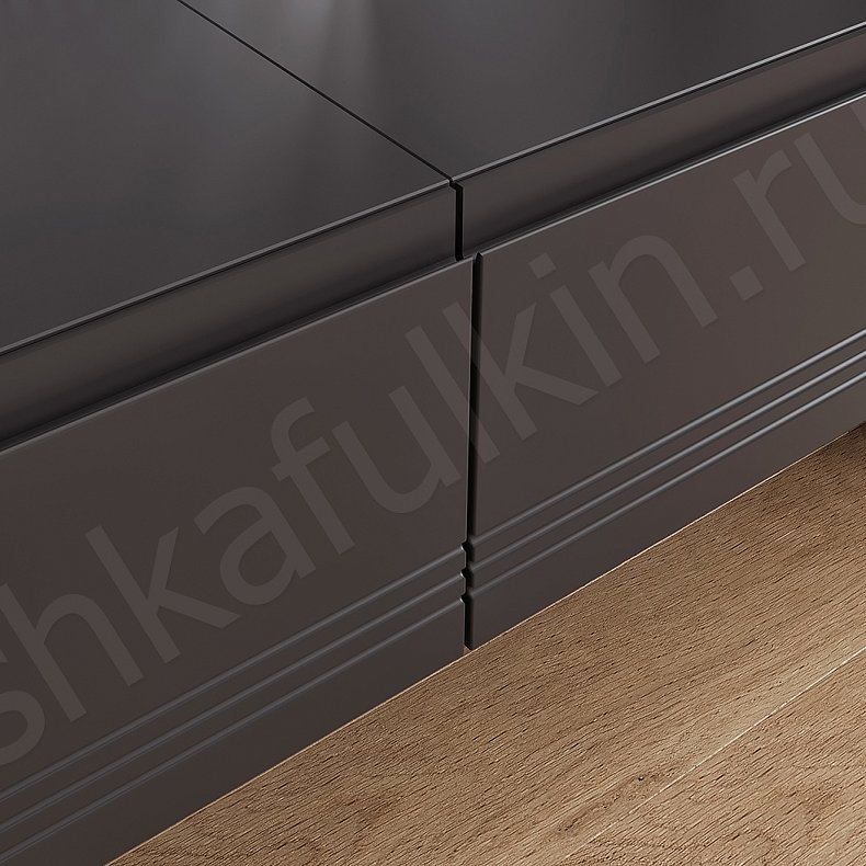 Изображение Стенка Альгеро Черный Коричневый Светлые Темные Современный 2х створчатые Гостиная Под ТВ Для вещей 9