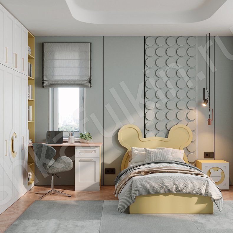 Изображение Детская Винни Светлые Этнический 4х створчатые Детская Для книг Для вещей 1