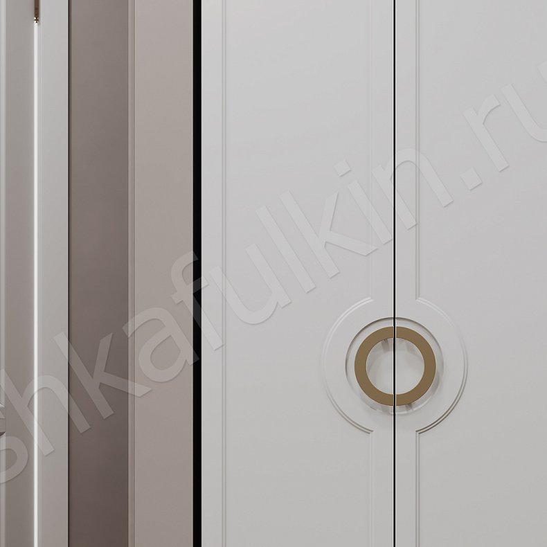 Прихожая Сицилия Белый Светлые Неоклассика 4х створчатые Прихожая Для вещей 3