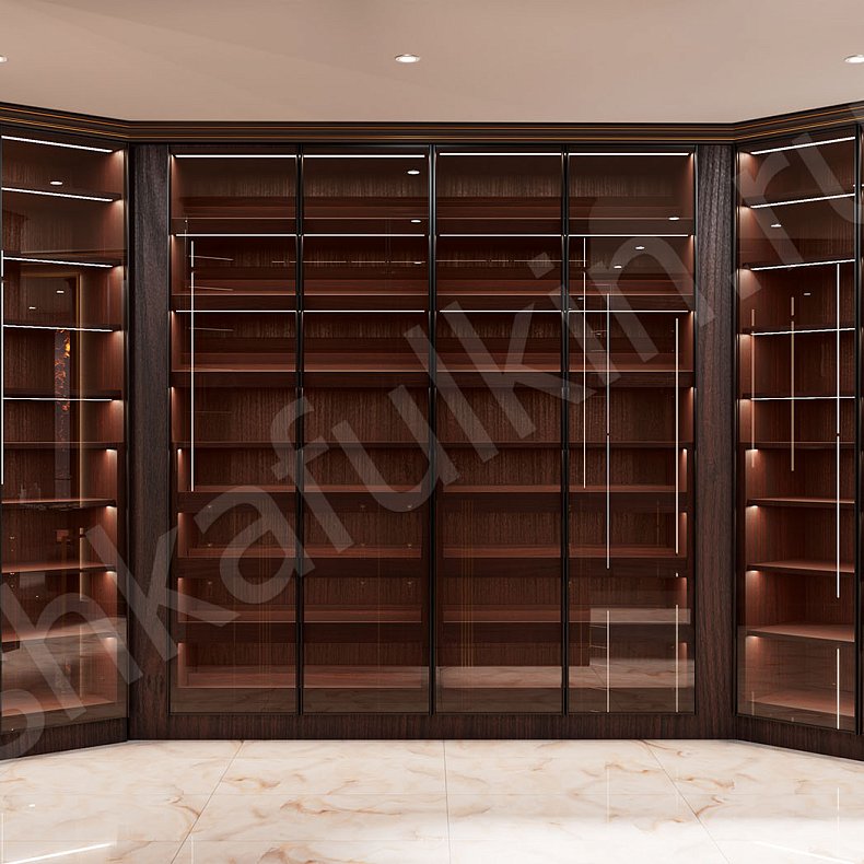 Гардеробная Караваджио Темные Древесный Современный  Гардеробная Для вещей Для белья 9