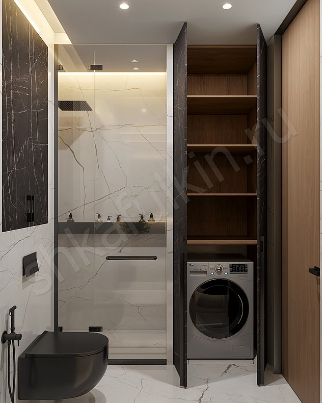 Изображение Мебель в ванную Сахара Темные Черный Современный Для вещей 5