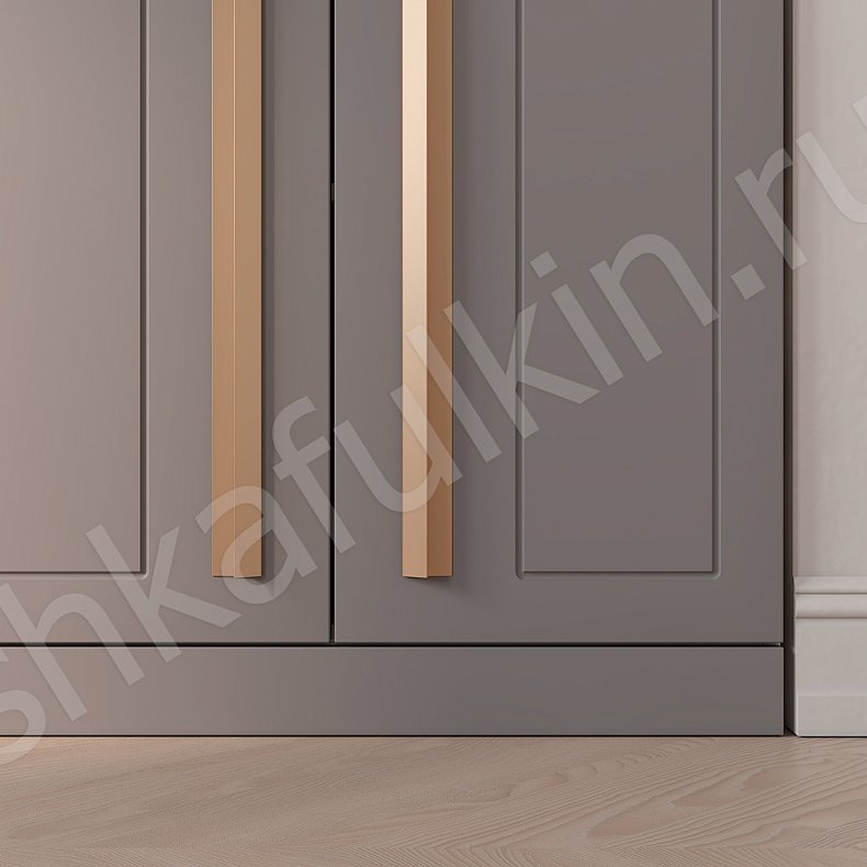 Изображение Шкаф Априори Серый Светлые Современный 4х створчатые Спальня Для вещей 4