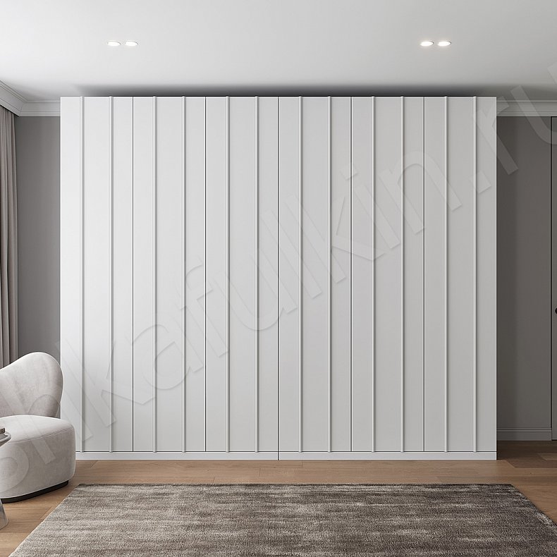 Шкаф 6 дверей Джорджия Белый Светлые Минимализм 6и створчатые Гостиная Для вещей 1