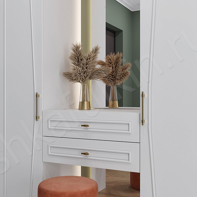 Изображение Прихожая Мерседес Светлые Белый Современный 3х створчатые Прихожая Для вещей 3