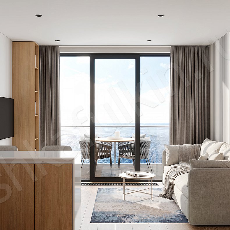 Изображение Кухонный гарнитур Кеплер Светлые Древесный Белый Скандинавский Для посуды 1