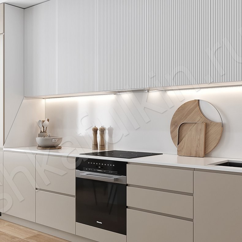 Кухня Шондер Светлые Коричневый Белый Современный   Для посуды 3