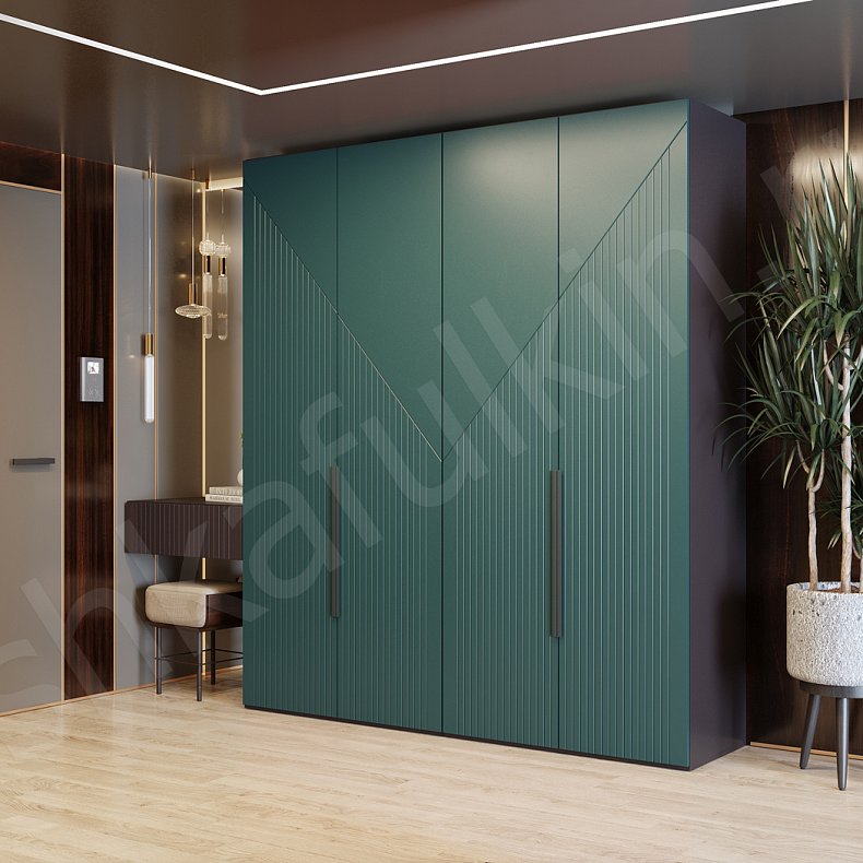 Прихожая Фигаро Цветной Красный Темные Зеленый Современный 4х створчатые Прихожая Для вещей 1