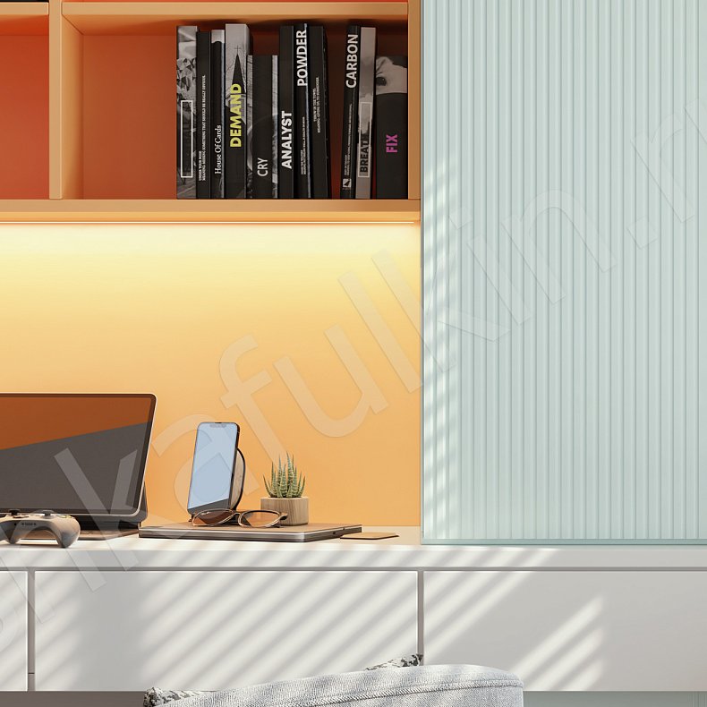 Изображение Детская Шондер Черный Цветной Светлые Зеленый Современный  Детская Для книг 9