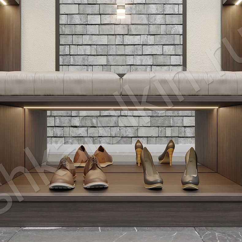 Шкаф в прихожую Торро Темные Серый Лофт 4х створчатые Прихожая Для вещей 4