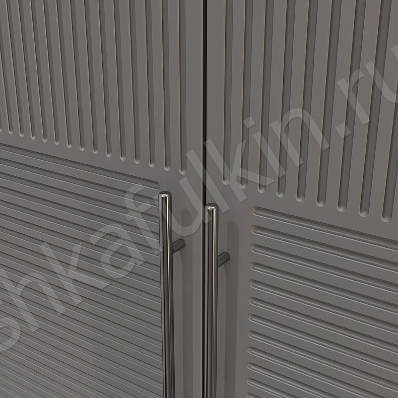 Встроенный шкаф Шондер Светлые Серый Минимализм 4х створчатые Прихожая Для вещей 4