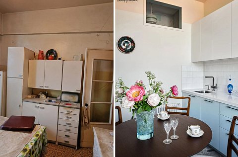 ДО / ПОСЛЕ: ВТОРОЕ РОЖДЕНИЕ КУХНИ В СТАЛИНКЕ 50-Х ГОДОВ