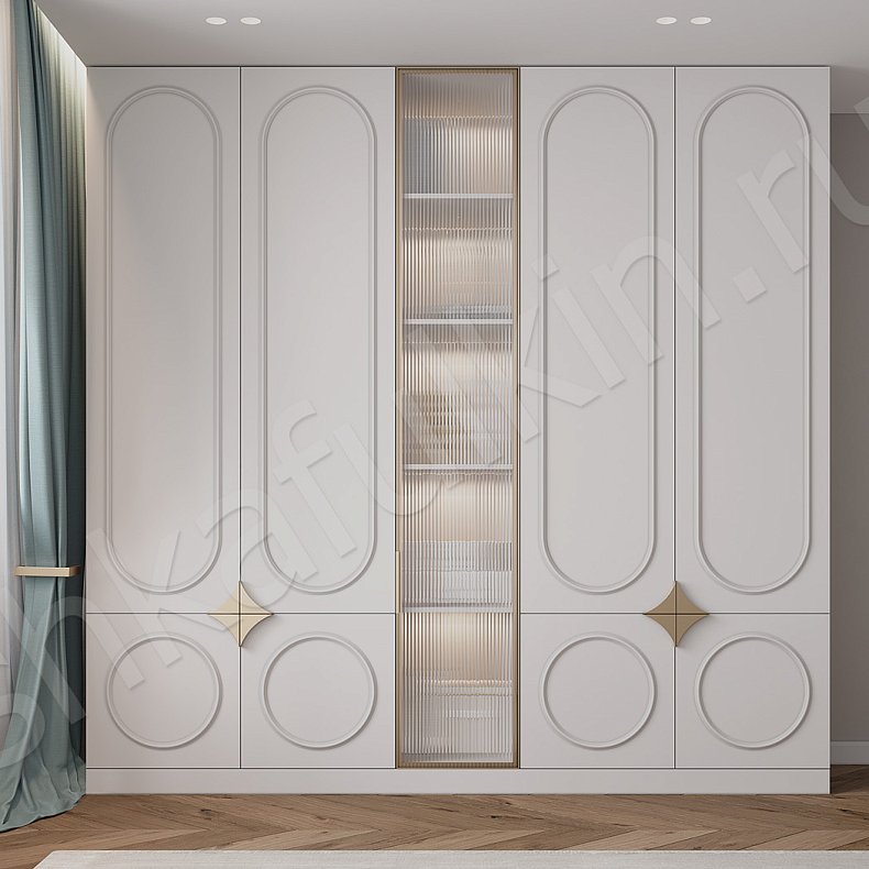 Шкаф Вивиан Белый Модерн 5и створчатые Спальня Для вещей 2