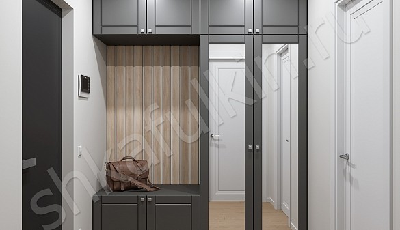 Шкаф в прихожую Грей