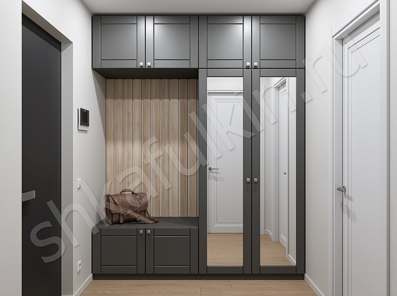 Шкаф в прихожую Грей