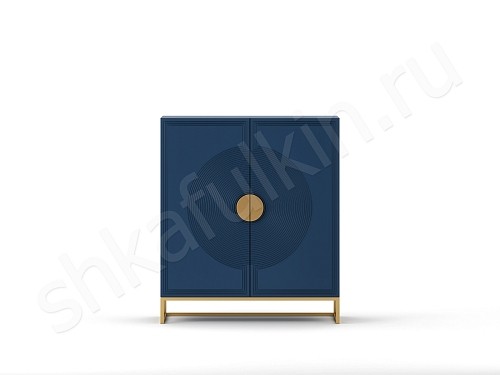 Изображение цвета Тумба Ришелье Белый Золото Светлые Неоклассика 2х створчатые Спальня Для вещей