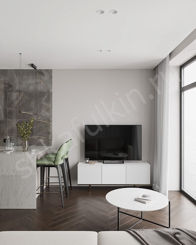 Тумба Сицилия Светлые Белый Минимализм 3х створчатые Гостиная Для вещей Под ТВ Для декора Для книг