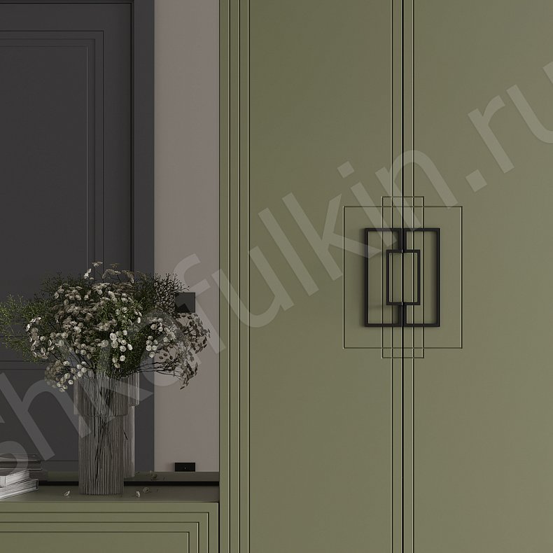 Прихожая Метрополитан Цветной Коричневый Темные Зеленый Неоклассика 4х створчатые Прихожая Для вещей 5