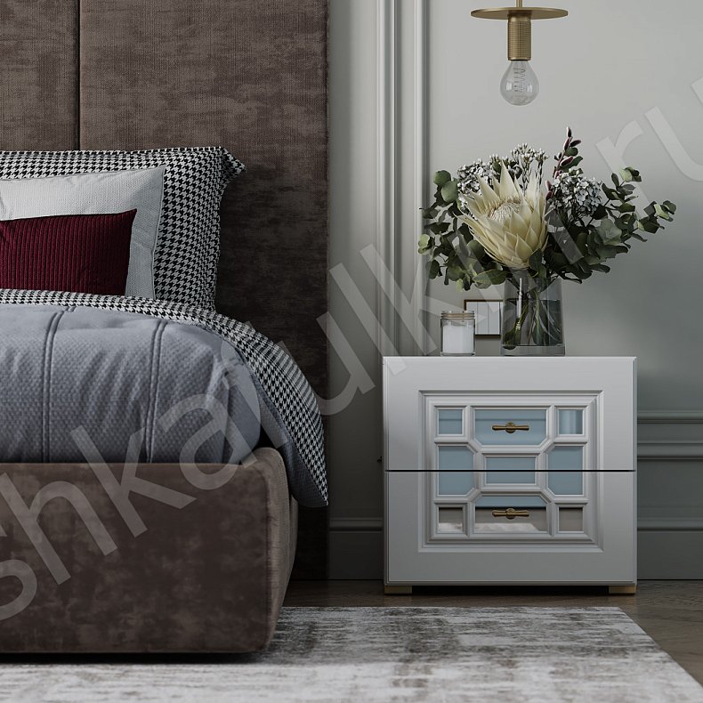 Изображение Гарнитур Сакура Белый Неоклассика 4х створчатые Спальня Для белья Для вещей 8