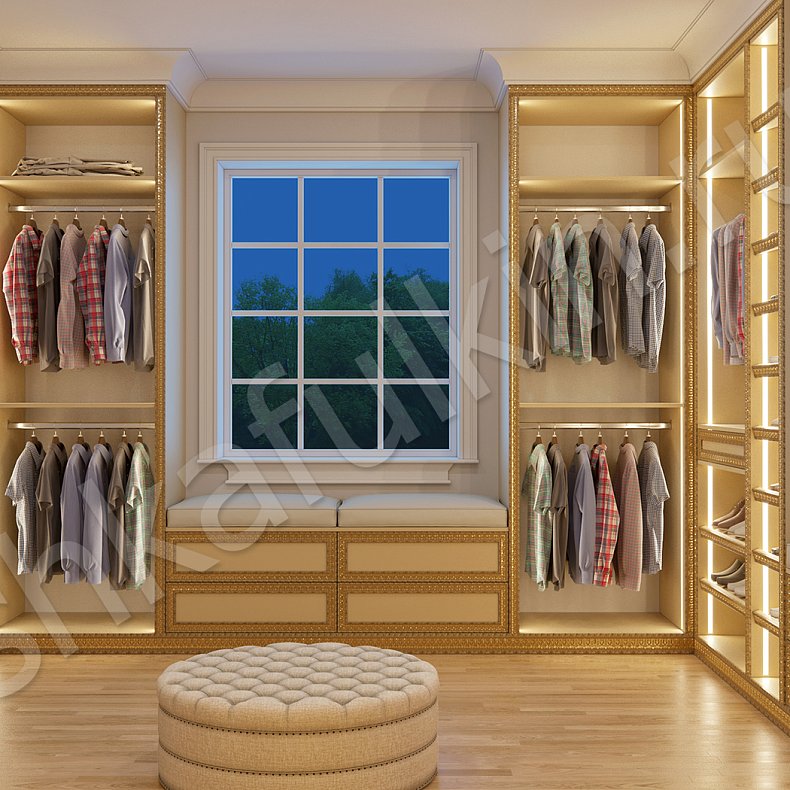 Гардеробная Сивилия Золото Классика  Гардеробная  4