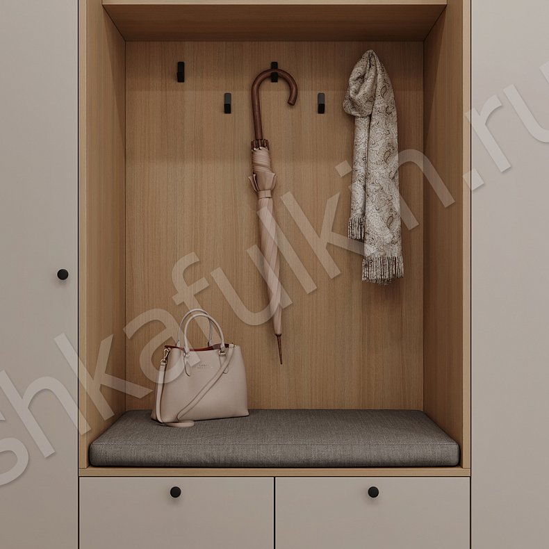 Изображение Прихожая Зорро Темные Светлые Серый Коричневый Черный Минимализм 3х створчатые Прихожая Для вещей 7