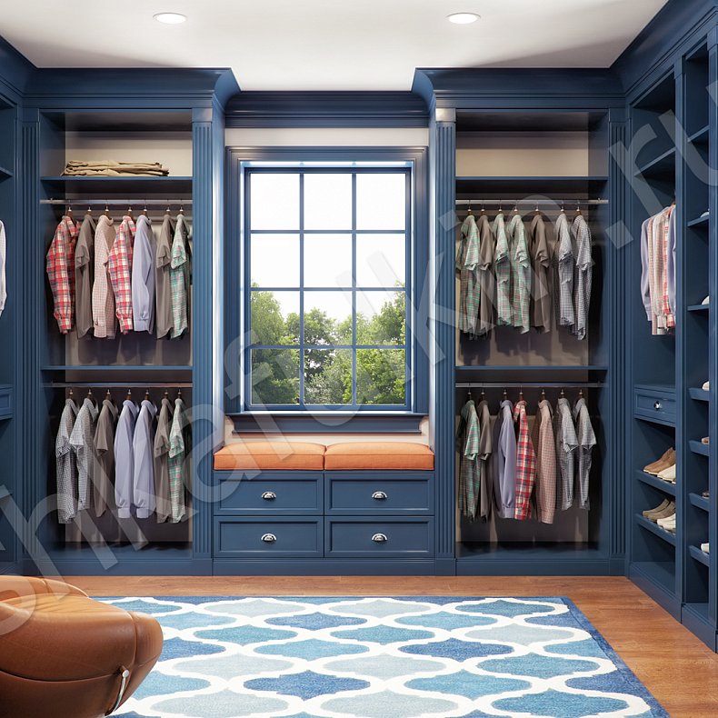 Гардеробная Готти Синий Современный  Гардеробная  2