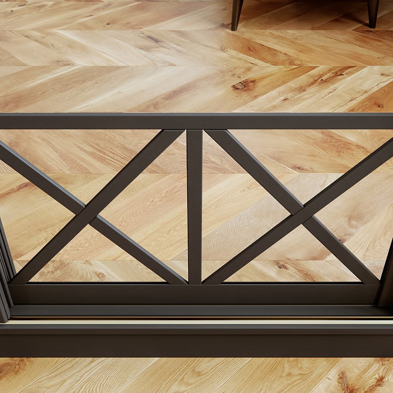 Изображение Корпусный шкаф-купе Оскар Черный Прованс 3х створчатые Гостиная Для вещей 4