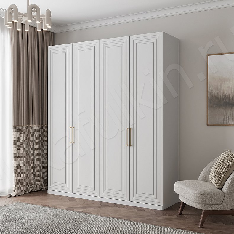 Шкаф Регби Светлые Модерн 4х створчатые Гостиная Для вещей