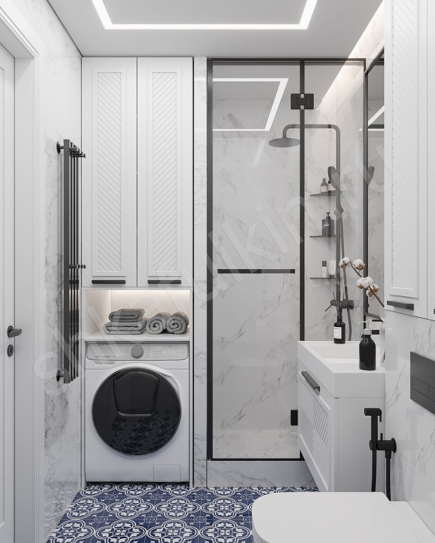 Изображение Мебель в санузел Танзано Светлые Белый Неоклассика   Для вещей 1