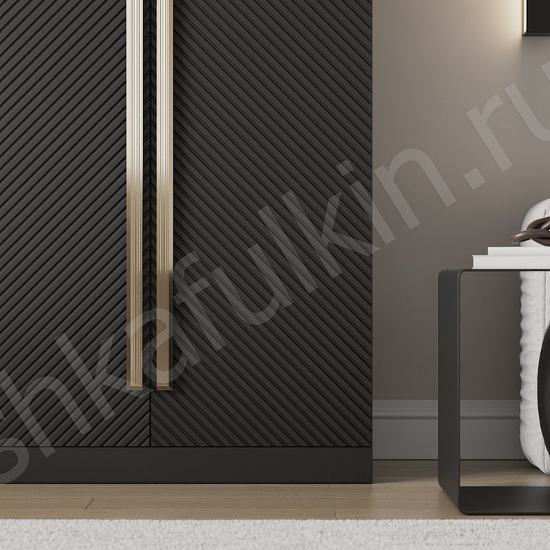 Шкаф Нотариус Черный Модерн 4х створчатые Гостиная Для вещей 13