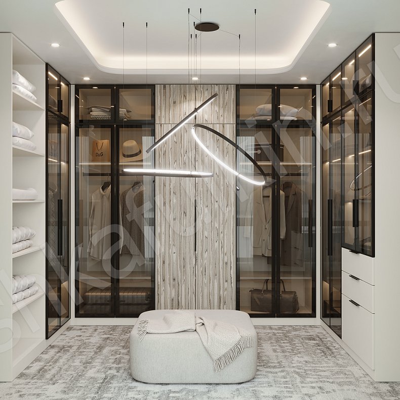 Гардеробная Марсело Светлые Древесный Современный  Гардеробная Для белья