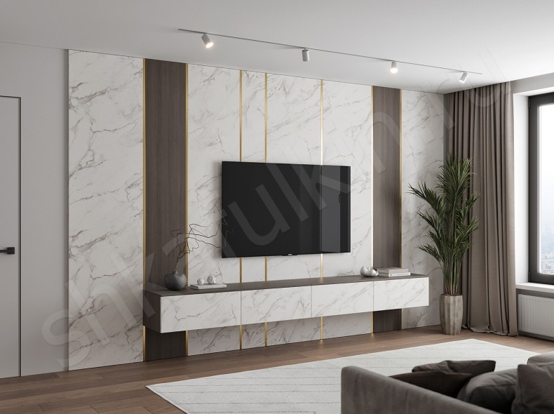 Изображение Стеновая панель и тумба Тангенс