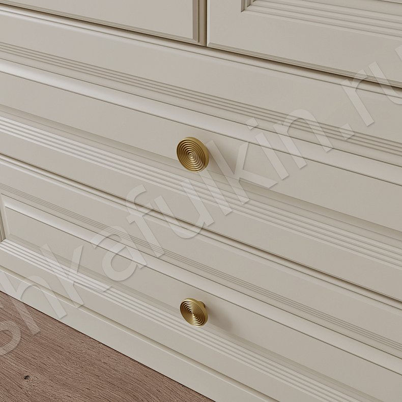 Шкаф Брунель Коричневый Светлые Неоклассика 4х створчатые Спальня Для вещей 3