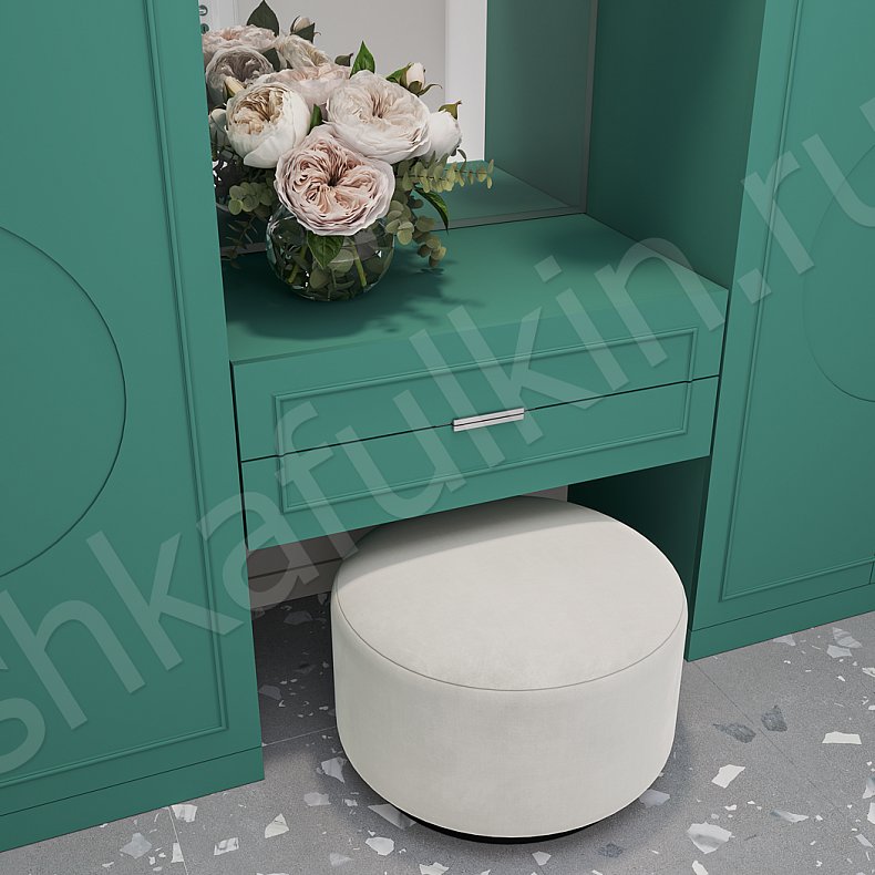 Изображение Прихожая Маура с консолью Белый Цветной Красный Светлые Зеленый Неоклассика 4х створчатые Прихожая Для вещей 5