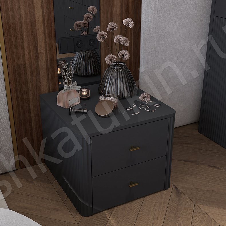 Изображение Гарнитур Полли Черный Цветной Коричневый Светлые Темные Минимализм 4х створчатые Спальня Для белья Для вещей 6