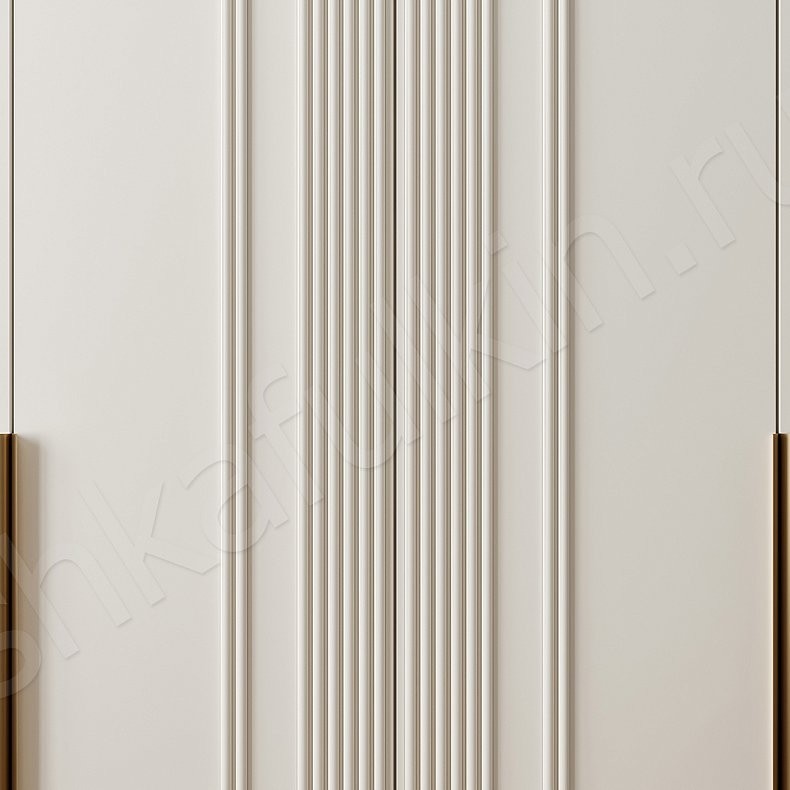 Изображение Шкаф Галлардо Белый Светлые Серый Неоклассика 4х створчатые Гостиная Для вещей 6